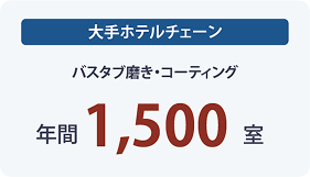 大手ホテルチェーン バスタブ磨き・コーティング 年間1,500室